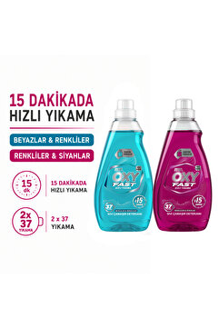MR.OXY Fast Hızlı Yıkama Sıvı Çamaşır Deterjanı Renkliler&Siyahlar / Beyazlar&Renkliler