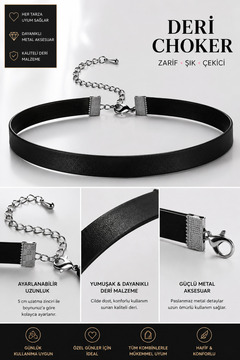 Tina Wear Boyundan Bağlamalı Deri Choker-300349