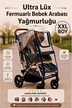 MorPort Bebek Arabası Çift Fermuarlı Yağmurluk (BÜTÜN BEBEK ARABALARINA UYUMLUDUR)