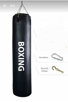 BOXİNG 70 x 25 cm 70x25 Cm Zinçirli Kum Torbasıaskı Aparatı 10-15 kg Siyah
