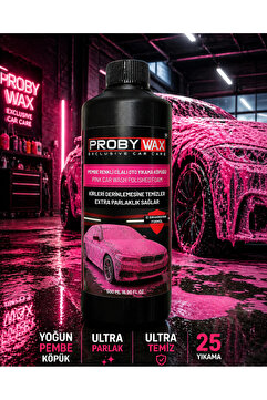 PROBYWAX EXCLUSIVE CAR CARE Pembe Renkli Cilalı Oto Yıkama Köpüğü 500 ml İz Bırakmayan Güçlü Formül