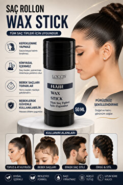 Biobella LOCCİ'S Hair Wax Stick 50 gr - Saç Sabitleyici - Doğal Bileşim