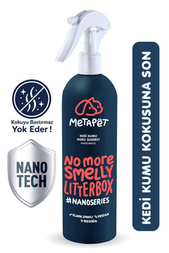 Metapet Parfümsüz Nano Kedi Kumu Koku Giderici, Doğal Ve Kokusuz/naturel Kedi Tuvaleti Için Sprey, 400 ml