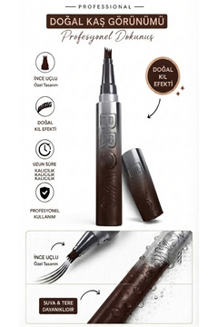 Sibelon Brow-fection Angled Brush & Dip Eyebrow Brush, Waterproof Kaş Dövme Kalemi, Kaş Boyası 1,5 gr