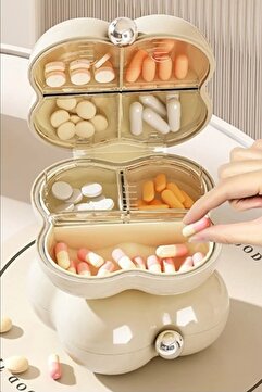 Kitchen Beauty Taşınabilir İlaç Kutusu Bölmeli İlaç Kutusu 7 gün Hap Saklama Kutusu İskandinav Tarz İlaç Kutu