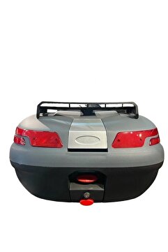 Maxem Sl45 Full 45 Litre Gri Bagaj Ve Sırt Dayamalı Motosiklet Arka Çanta