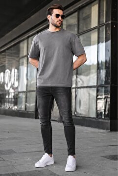 Madmext Düz Paça Rahat Kesim Erkek Siyah Jeans 6330