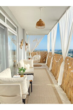 venucci home & living Larin Modern Sisal Jüt Toz Vermez Balkon Bahçe Mutfak Kilimi