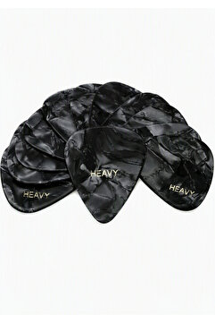 Master Music 351 Premium Celluloid Picks Black Moto - Heavy - 1 Adet Pena