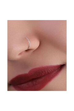 Set 925 Ayar Gümüş Klasik Halka Burun Piercing Hızma ( Çap: 9 mm - Kalınlık 1 mm )