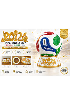 RaccoonDynamic FIFA World Cup 2026 Temalı Trionda Top Taşıyıcı Stand | Koleksiyonluk Premium Masaüstü Top Standı | Özel Tasarım