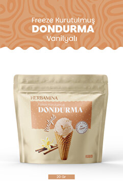 Herbamina Dondurularak Kurutulmuş Vanilyalı Dondurma - 20 gr