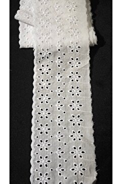 ÖZPAŞ TEKSTİL VE AKSESUAR Fisto Beyaz Çiçeklerin Dansı En 9 Cm X 3 Mt