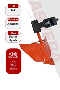 TURALP Asvera Ayarlanabilir Kanatlı Karık Açma Pulluğu - Tüm Çapa Makinelerine Uyumlu Arık Açma Aparatı