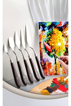 Weather Forecast Çelik 5 Parça Resim Spatula Seti Boya Palet Bıçağı Painting Knife cin549