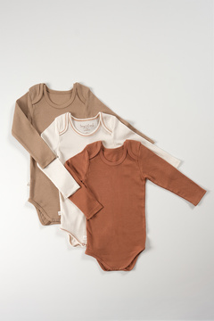 tinylamb Flavor 3 Parça Unisex Bebek Uzun Kollu Pamuk Bodysuit Takımı Yenidoğan Ve Çocuk Hediye Seti