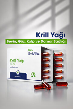 Dr. Ümit Aktaş Krill Yağı - 500mg - Kolin Ve Astaksantin Içeren Hava Sızdırmaz Okside Olmayan 60 Kapsül