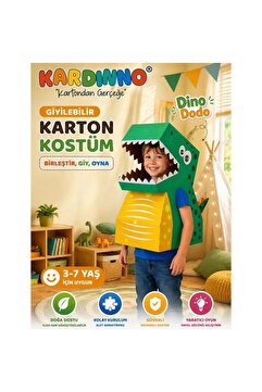 Kardinno Çılgın Dinozor Dino Dodo Karton Giyilebilir Çocuk Kostümü Etkinlik Parti Doğum Günü Kostüm
