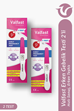 Valfast Erken Gebelik Testi Hızlı %99,9 Kesin Sonuç x 2 Adet (Gizli Gönderim)