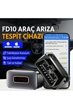 FNIRSI OBD2 FD10 Araba Dedektörü, Araç Arıza Tespit Cihazı, iOS & Android Uyumlu