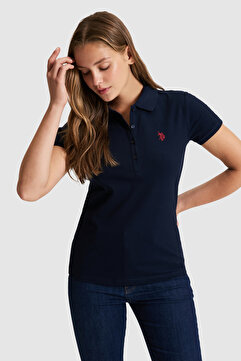 U.S. Polo Assn. Kadın Lacivert Polo Yaka Basic Tişört 50321818-VR033