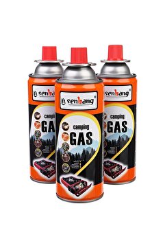 SENBANG Kamp Ocak Gazı Valfli Kartuş 227gr - 3 Adet