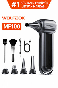 WOLFBOX MF100 150.000 RPM 6000 mah Şarjlı Jet Fan Elektrikli Hava Üfleyici Air Duster 3 Kademeli Turbo Fan