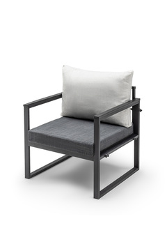 Gaga Mobilya Bahçe Mobilyası, Cafe, Balkon, Kanepe, Berjer (68cm ) Antrasit