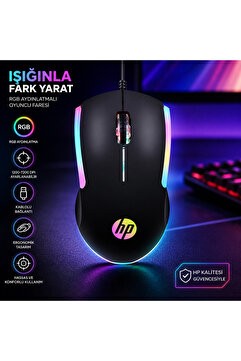 HP M160 Optik Kablolu Rgb Oyuncu Mouse