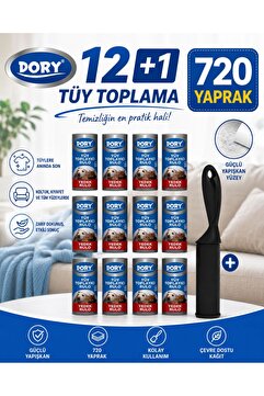 Dory Tüy Toplayıcı Aparat + 12 Adet Yedek Rulo (60 YAPRAK)