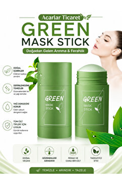 AcarlarTicaret Yeşil Çay Özlü Siyah Nokta Ve Sivilce Maskesi & Green Tea Mask Stick