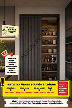 D&Y GAUDERY PLİSE AKORDİYON SÜRME KAPI – ÖLÇÜYE ÖZEL ÜRETİM (MAX 100x190 cm) ANTRASİT