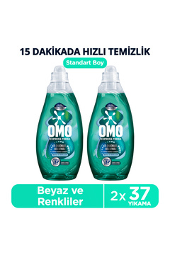 Omo Express Fresh Kötü Koku Karşıtı Beyaz ve Renkliler Sıvı Çamaşır Deterjanı 1480 ml x2