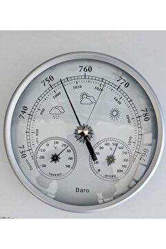 TekneÇantam Barometre Seti. 3'lü Barometre Termometre Hygrometre. 130MM. Beyaz