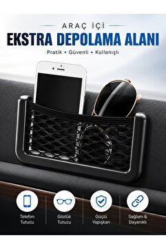 optana Araç İçi Torpidoya Takılan Yapışan Telefon Tutucu Gözlük Tutacağı Ruhsat Tutucu Organizer