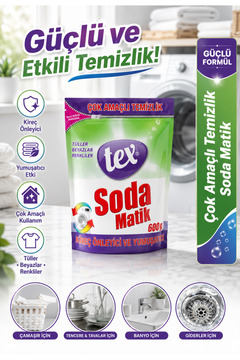 Tex Kireç Önleyici, Yumaşıtıcı Çok Amaçlı Temizlik Soda Matik Çok Amaçlı Temizlik 600 ML Güçlü Formül