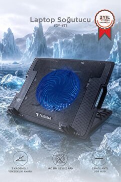 Torima Laptop Soğutucu Tek Fanlı Cooling Pad Notebook Stand CF01 Siyah
