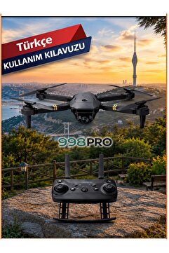 ROSE TEKNOLOJİ 998 PRO 4K HD KATLANABİLİR GÖVDE UYGULAMA KONTROLÜ 360 DÖNME ÇİFT BATARYALI VE TAŞIMA ÇANTALI DRONE