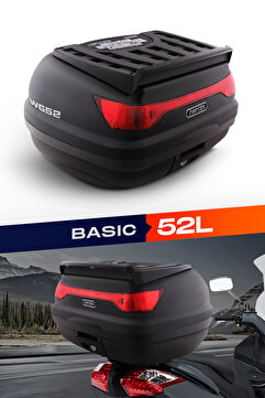 Genel Markalar Wogen WG52 Motosiklet Arka Çanta 52 Litre Basic Siyah