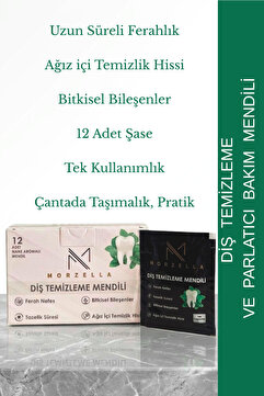 morzella Diş Temizleme Ve Parlatıcı Bakım Mendili 12'li