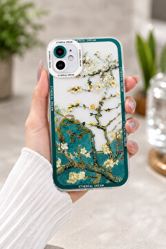 Go Aksesuar Iphone 11 Manzara Ağaç Desenli Kamera Korumalı Kılıf
