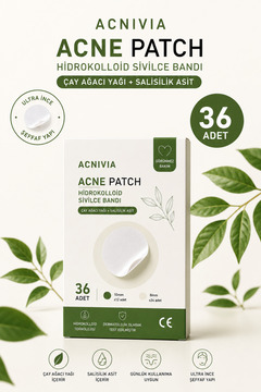 Secel Çay Ağacı & Salisilik Asitli Hidrokolloid 36’lı Akne ve Sivilce Bandı, Şeffaf Acne Patch