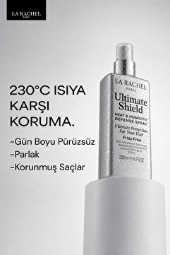 La Rachel Elektriklenmeyen, Pürüzsüz Ve Parlak Saçlar İçin Isı Ve Boya Koruyucu Profesyonel Bakım Spreyi