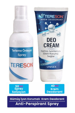 Tereson Terleme Önleyici Sprey 50 ml + Krem Deodorant Gümüş Iyonlu 40 ml