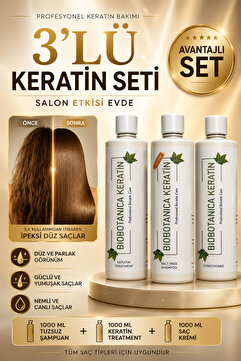Biobotanica Brezilya Fönü Keratin Bakımı Saç Düzleştirme Seti