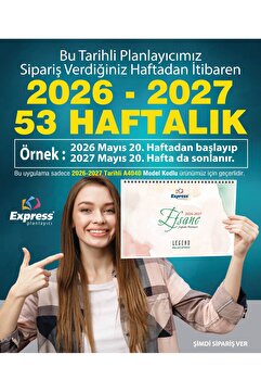 Express 2026-2027 Takvim A4 Ebat 53 Haftalık Planlayıcı Efsane