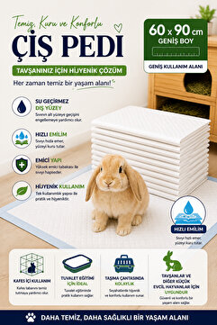Naturashine Tavşan Hamster kemirgen Hijyenik Altlık ve Çiş Pedi 60x90 cm 5 Adet