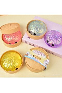 UĞURDAN Çin Mantısı Orjinal Dumpling Squishy Simli Sürpriz Renkli Dev Rainbow - Viral Figür