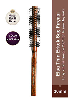 ELSA Professional 007 İnce Fön Isısına Dayanıklı Erkek Saç Fırçası