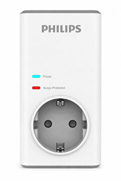 Philips Tekli Akım Korumalı Priz 1140jul Aşırı Gerilim Korumalı Emniyet Kepengi Chp7010w Beyaz